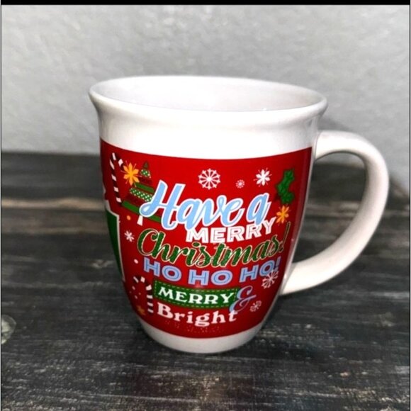 Set Of 6 Merry Christmas Themed Ceramic Coffee Mugs - Picture 2 of 16